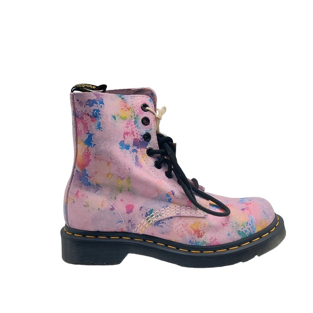 Dr. Martens 1460 Pascal Pink Tutti Frutti Boots Size 5 Ladies